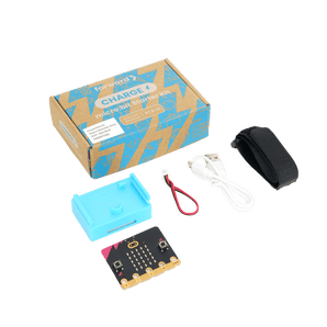 CHARGE starter kit with micro:bit, case, cables, and accessories displayed | Forward Education