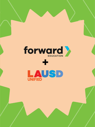STEM education partnership banner with green leaf design and cream background | Forward Education