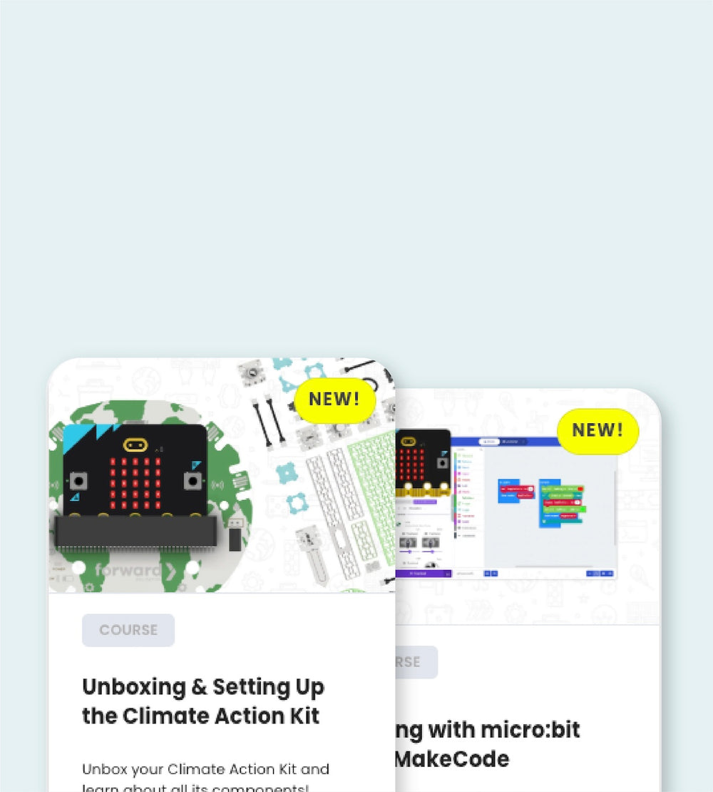 Thumbnails of Educator courses from the Forward Education Learning Platform