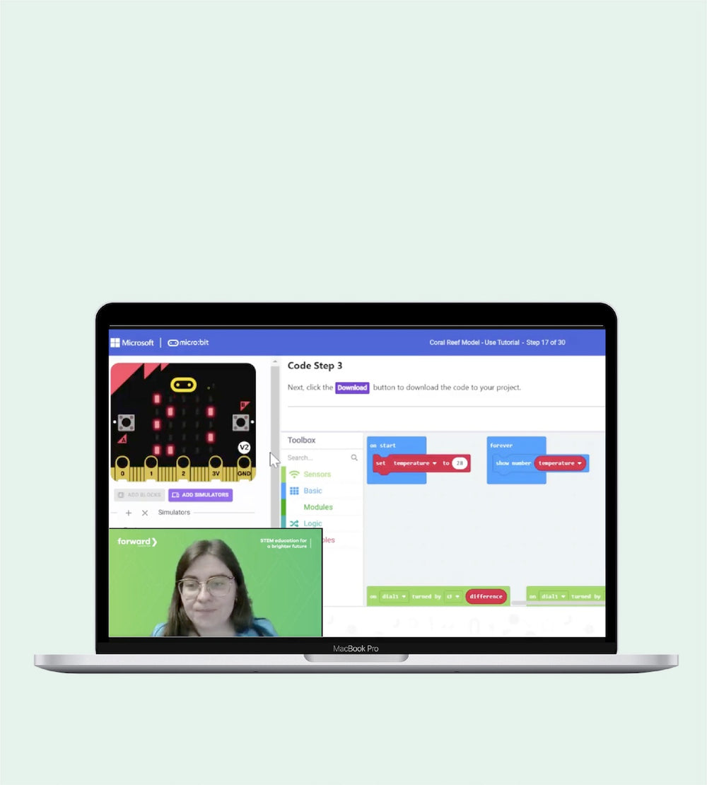 Preview of Forward Education webinar on MakeCode coding with micro:bit