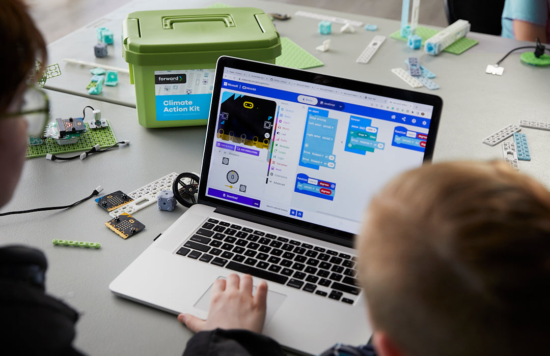 Forward Education Climate Action Kit micro:bit Makecode with students