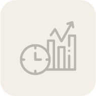 Clock icon with upward trending bar chart and growth arrow symbol | Forward Education