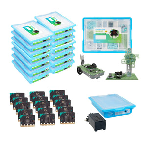 STEM education bundle with storage cases, microcontroller boards, robotics kit, and charging station | Forward Education