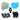 Starter bundle with micro:bit boards, blue battery cases, black wrist straps, and cardboard packaging | Forward Education