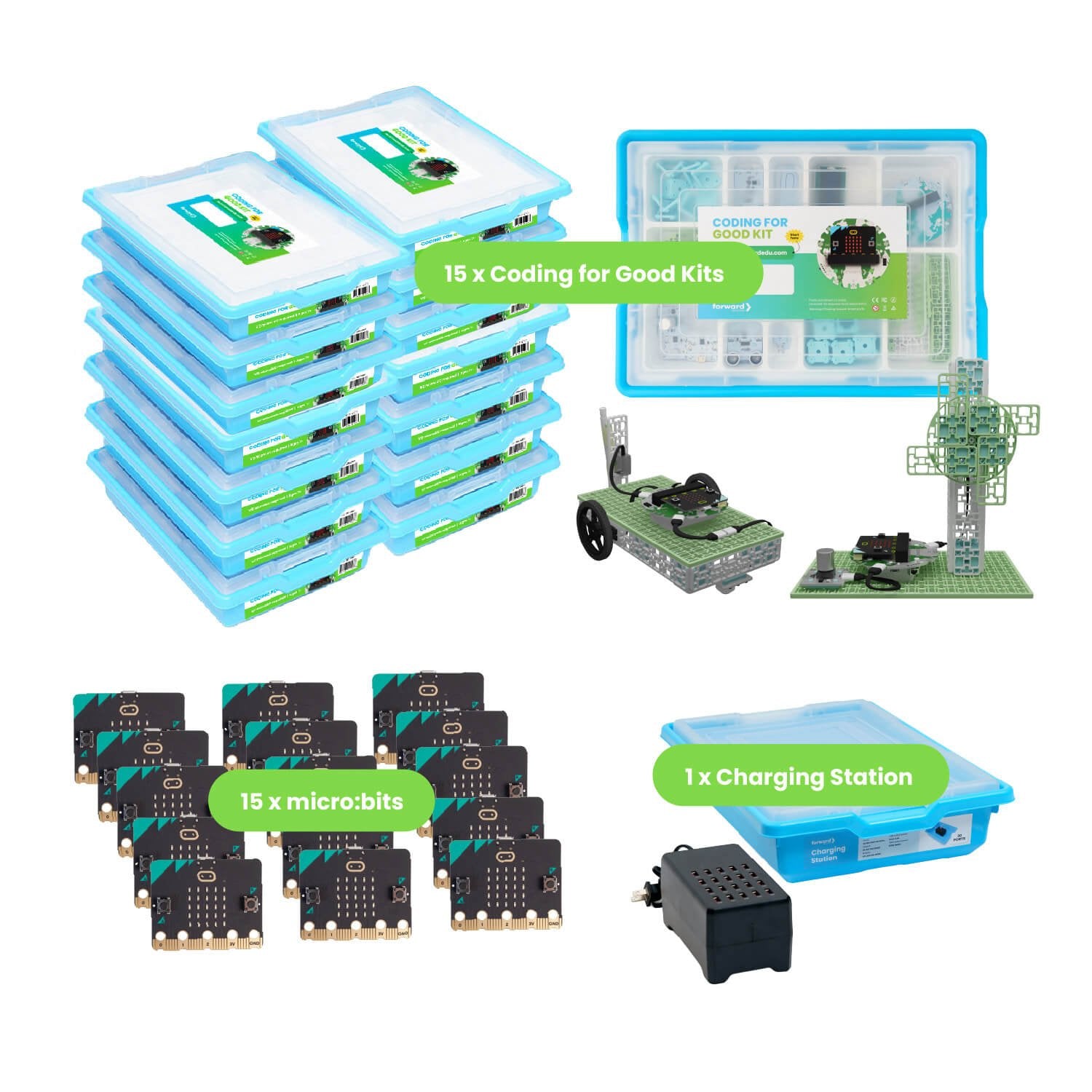 Hun Ble Bundle Coding CODING Power Bundle – Coding for Good Kits, micro:bit & Charging ...