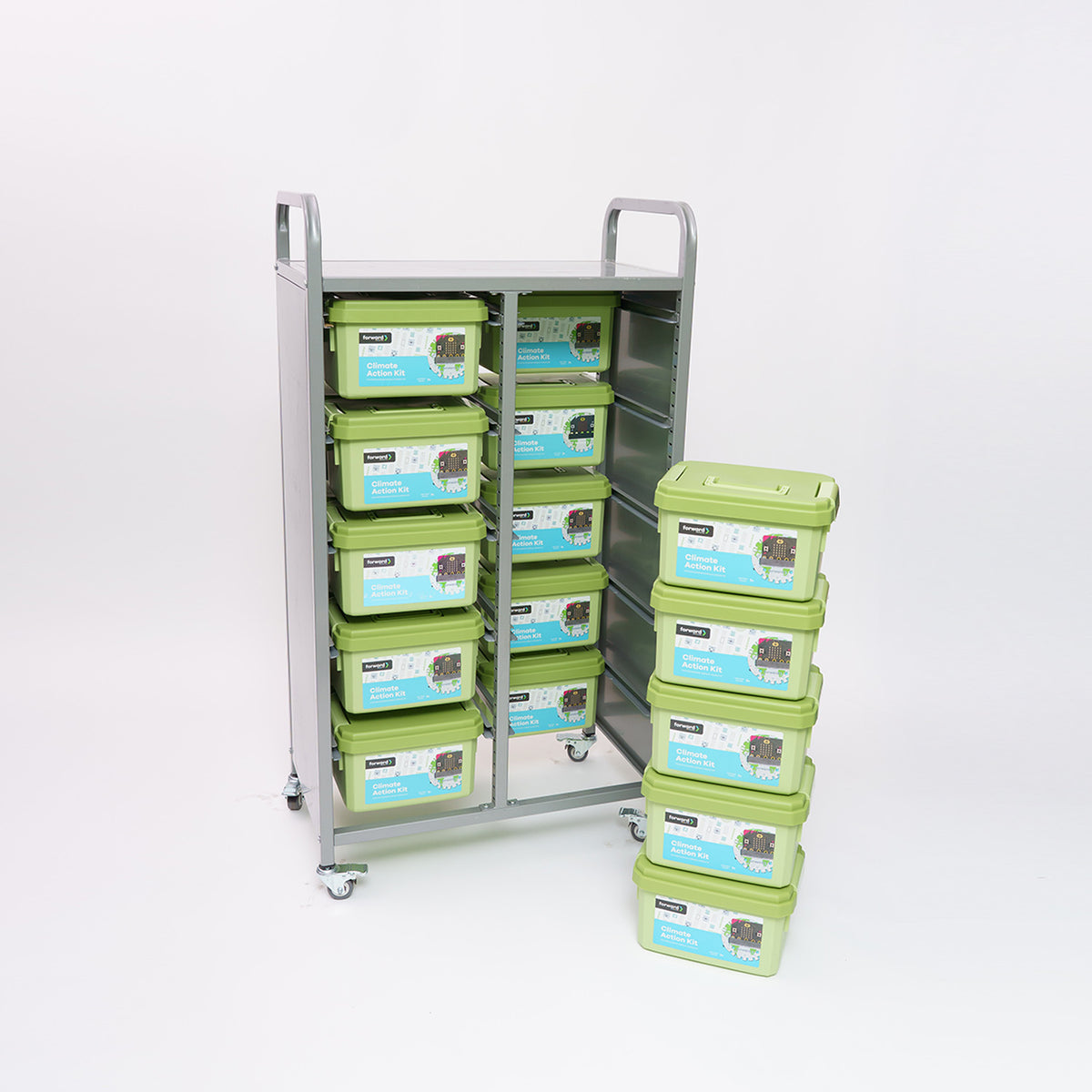 Sample Kit Storage Robotics Kit Storage Cart – Classroom Organization for STEM Kits ...