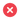 Decline icon - red circle with white X