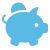 Blue piggybank icon