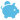 Blue piggybank icon